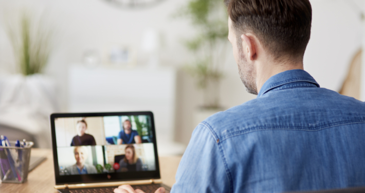 Video conference during home office